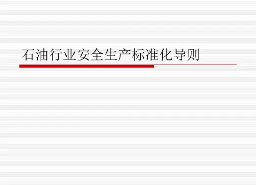 石油行业安全生产标准化导则