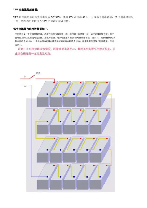 10KVA DC240V UPS安装连接示意图