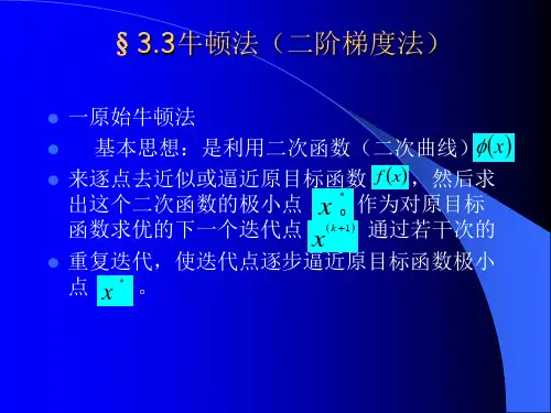 牛顿法 二阶梯度法学习资料