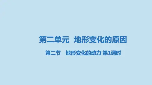 中学地理  地形变化的动力  课件