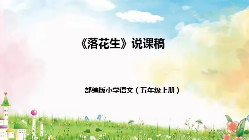 人教部编版语文五年级上册 2《落花生》说课课件