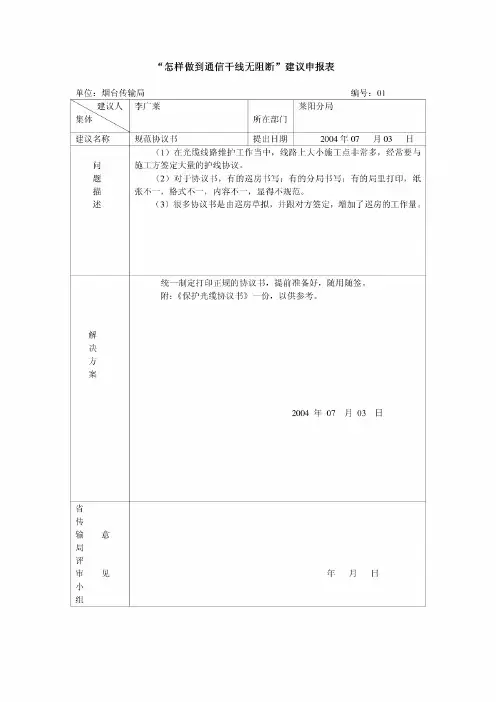 合理化建议1