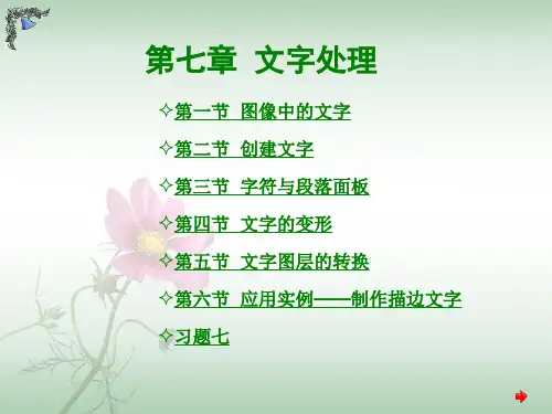 Photoshop CS3第7章文字处理