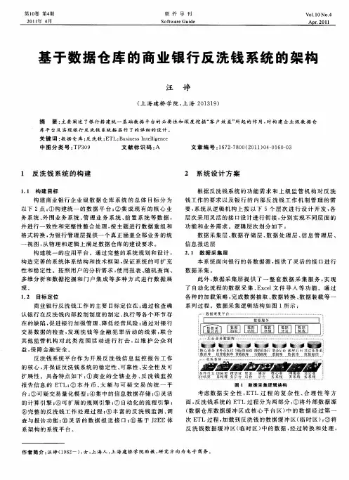 基于数据仓库的商业银行反洗钱系统的架构