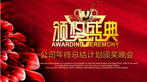 公司年终总结计划颁奖晚会PPT