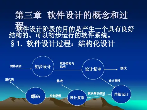 软件设计的概念和过程(精)