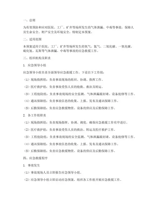 气体类应急救援预案