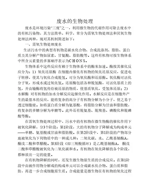 废水的生物处理