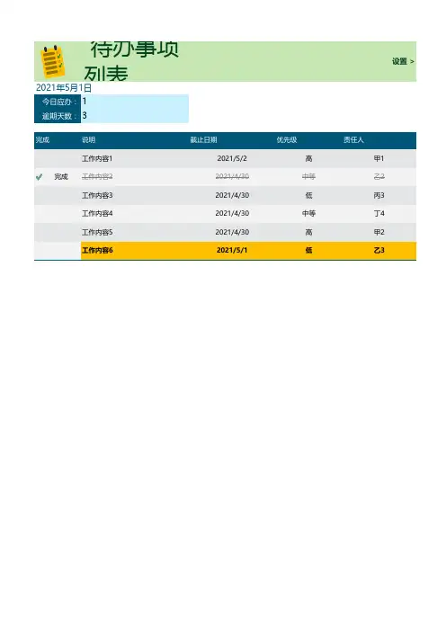 待办事项列表
