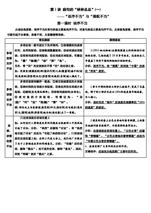 病句修改教案