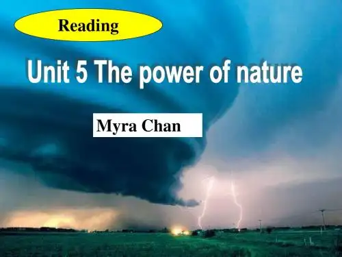 人教版英语选修六Unit5 the power of nature(第一课时)课件(共51张PPT)