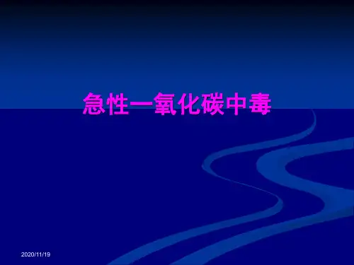 (精品)急性一氧化碳中毒课件