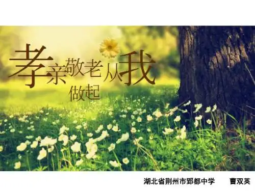 《孝亲敬老 从我做起》说课课件