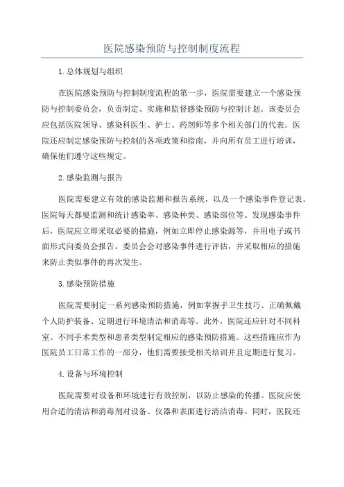 医院感染预防与控制制度流程