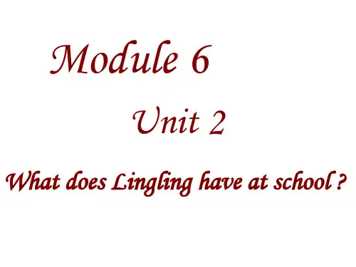 三年级英语下册课件-Module 6 Unit 2 What does Lingling have at school403-外研版（三起）