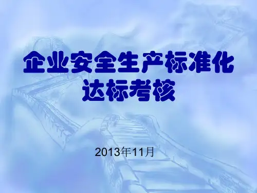 安全标准化评价方法
