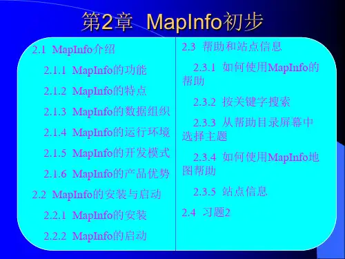 mapinfo全部教程h