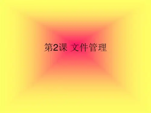 六年级信息技术上册第2课 文件管理