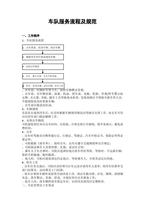 车队服务管理流程