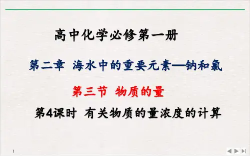 物质的量 课件【新教材】人教版高中化学必修一(共42页)