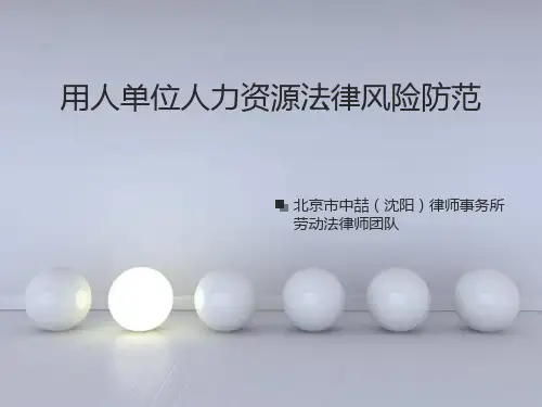 用人单位人力资源法律风险防范