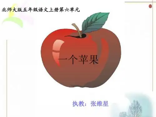 一个苹果课件