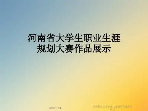 河南省大学生职业生涯规划大赛作品展示