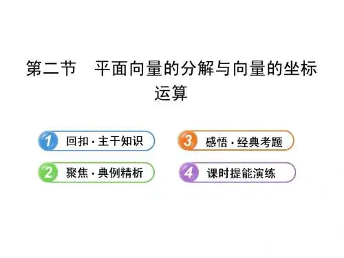 【全程复习方略】2013版高中数学 (主干知识+典例)4.2平面向量的分解与向量的坐标运算课件 理 新人教B版