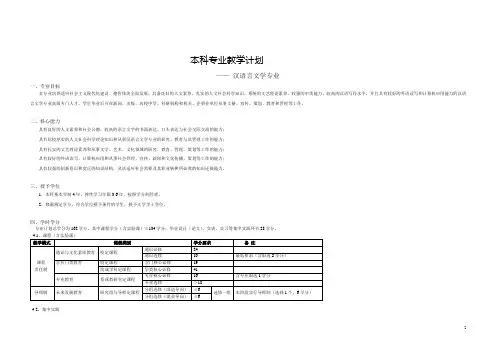 本科专业教学计划