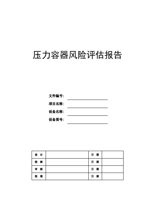 风险评估报告模板 3