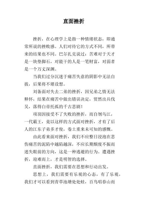 直面挫折 2