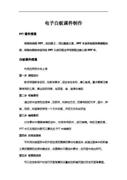 电子白板课件制作