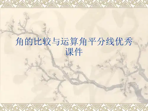 角的比较与运算角平分线优秀课件