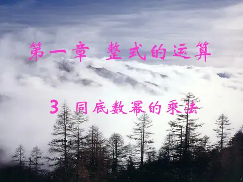 高一数学同底数幂的乘法