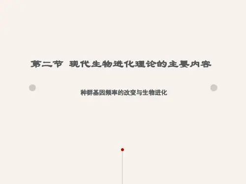 人教新课标高中生物必修二 7.2.1种群基因频率的改变与生物进化 课件 (共23张PPT)