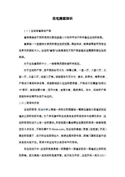 住宅房型知识