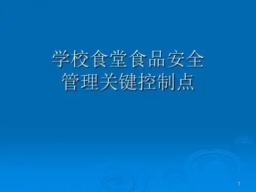 学校食堂食品安全管理PPT幻灯片