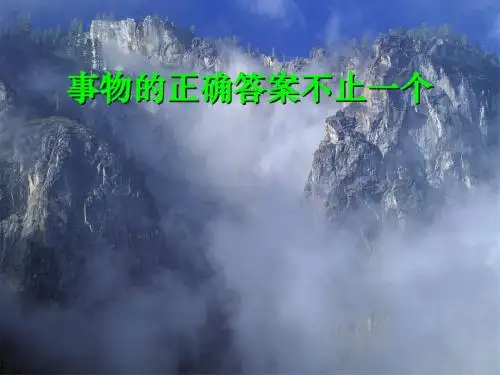 事物的正确答案不止一个