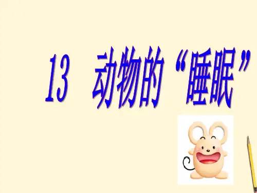 四年级语文下册《动物的睡眠》课件_西师大版