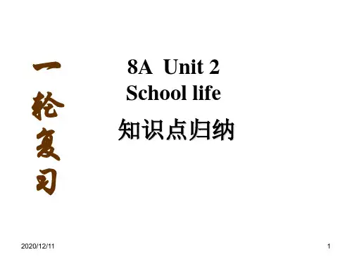 一轮复习8A Unit 2PPT教学课件