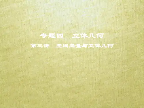 高三二轮复习(理数) 第三讲 空间向量与立体几何(课件)