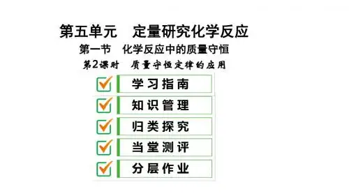 新鲁教版化学九年级课件: 质量守恒定律的应用