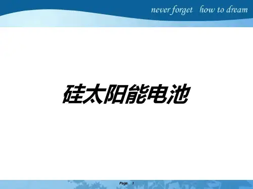 硅太阳能电池