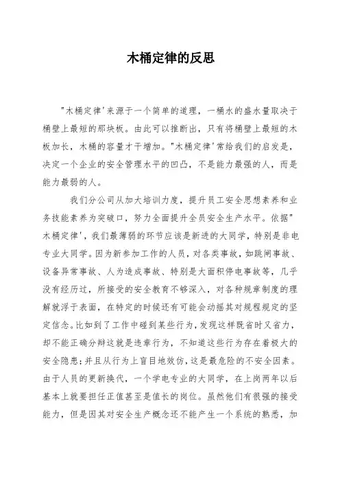 木桶定律的反思