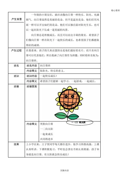 重点小学班级班徽班训设计