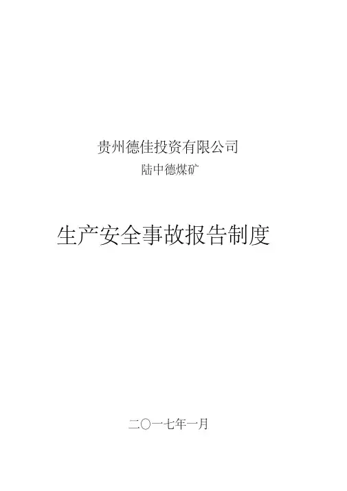 生产安全事故报告制度72480