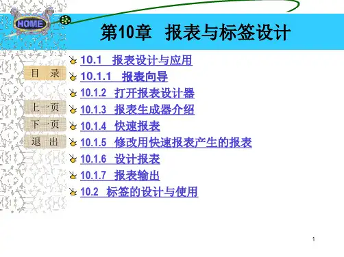 财务报表设计