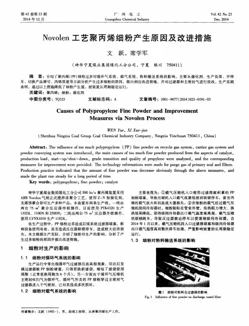 Novolen 工艺聚丙烯细粉产生原因及改进措施