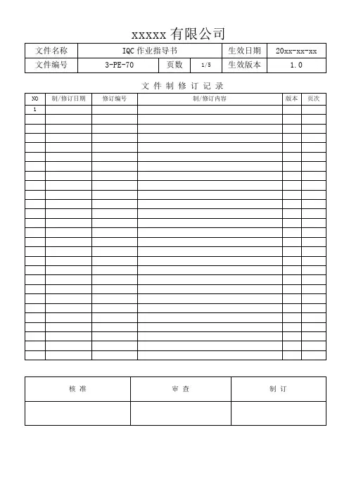 IQC作业指导书