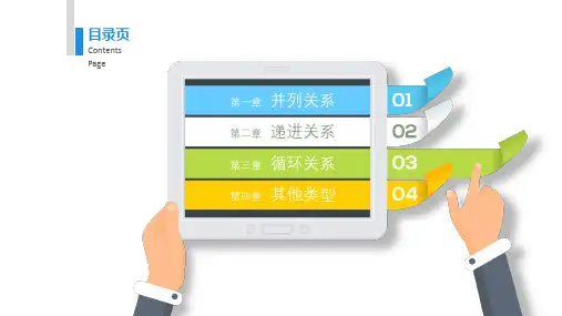 PPT模板——目录(4个内容)